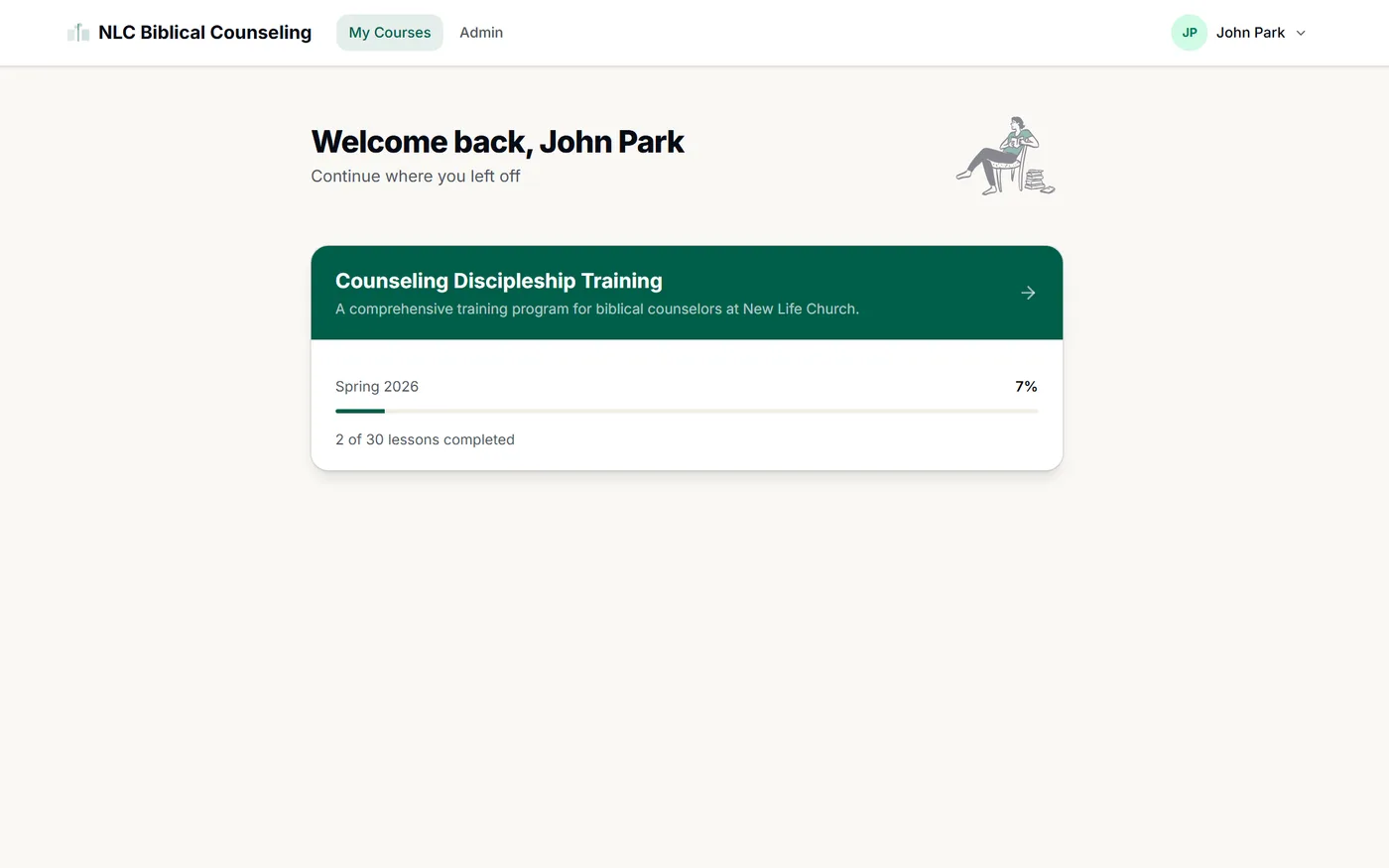 NLC Learning Platform screenshot